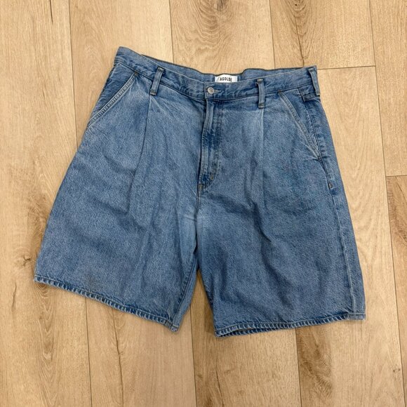 AGOLDE Ellis mid-rise denim Bermuda Short - Picture 1 of 5